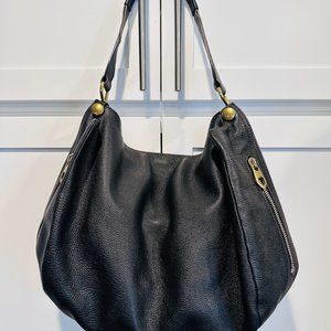 orYANY Kerry Italian Grain Black Leather Shoulder Bag